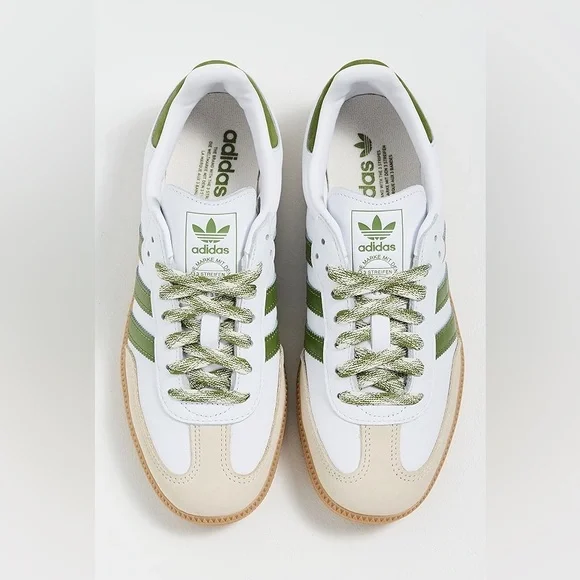 adidas Samba OG White/Olive/Gum Sneakers Classic Retro Soccer-Unisex NIB WmnSz 8 - Picture 4 of 11